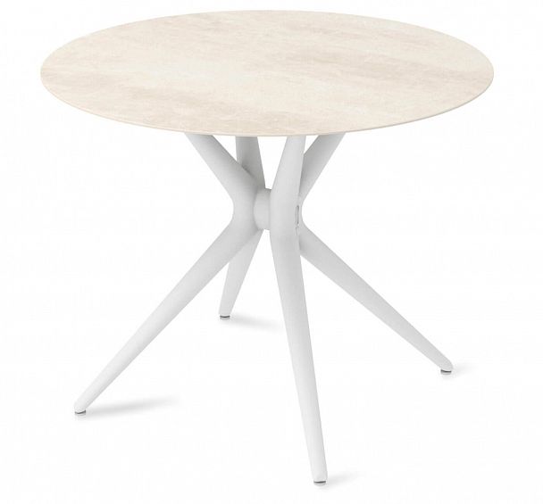 Стол Sheffilton SHT-TU30/TU21-6 90 керамика белый/песчаное облако - Вид 3