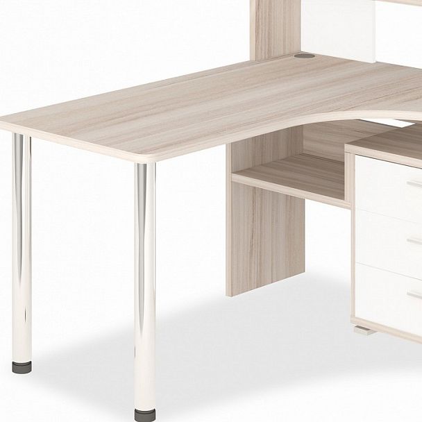 Стол компьютерный Домино СР-133 Карамель/Белый правый - Вид 4