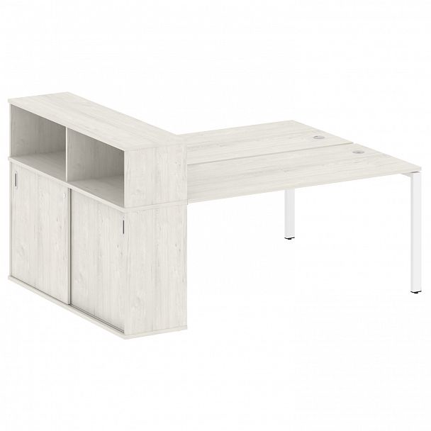 Рабочая станция "Metal System" БП.РС-СШК-2.4 дуб наварра/белый - Вид 1