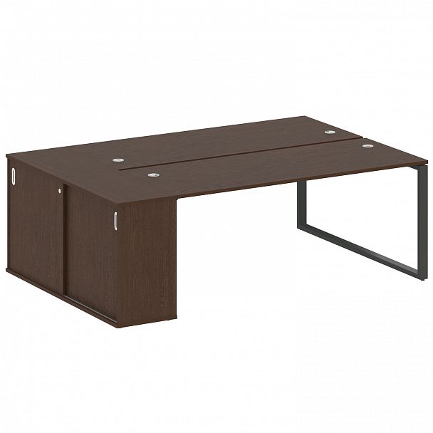 Рабочая станция "Metal System" БО.РС-СШК-1.5 венге/антрацит - Вид 1