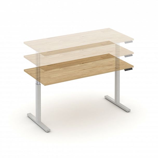 Стол электроподъемный "MOVE UP" MV.SE-4.7 Белый металл / Тиквуд Светлый - Вид 4