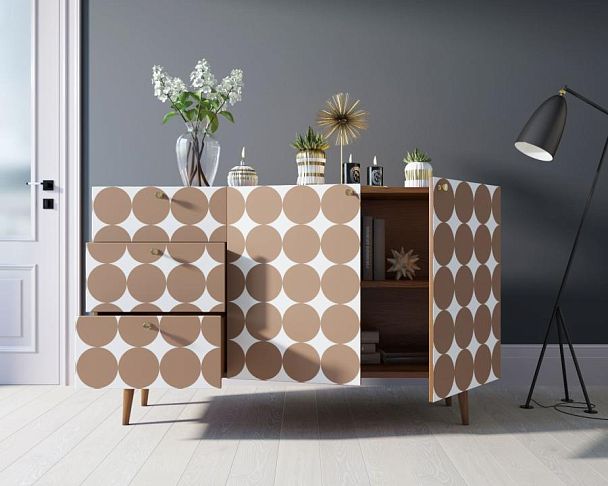 Комод Berber с двумя дверками и ящиками принт 17 арт BB17/Print_17 - Вид 2