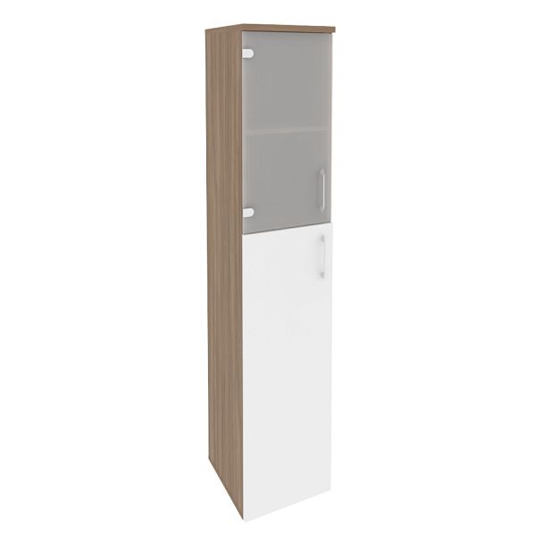 Onix Шкаф высокий узкий левый O.SU-1.7 (L) Дуб аризона/Белый бриллиант 400*420*1977 - Вид 1