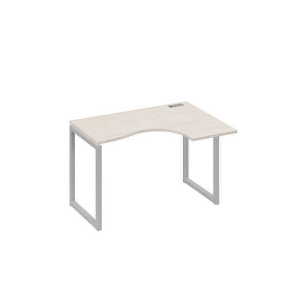 Стол 120 эргономичный правый Классика каркас QUATTRO A4 А4 Б4 032 БП дуб / металлокаркас серый - Вид 1