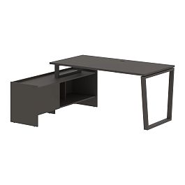 Стол с тумбой EVCT 17814 Мокко/Мокко 1760х1400х750 EDIS - Фото предпросмотра