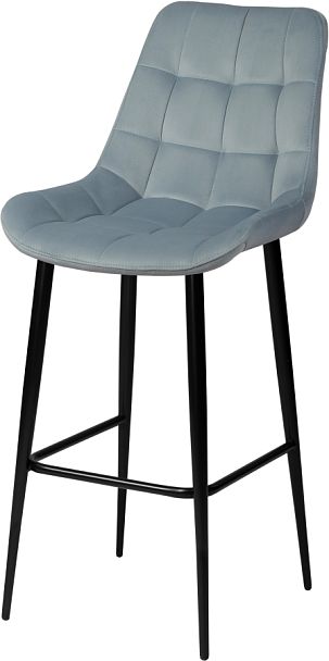 Барный стул Эйден, Confetti dusty blue/черный - Вид 1