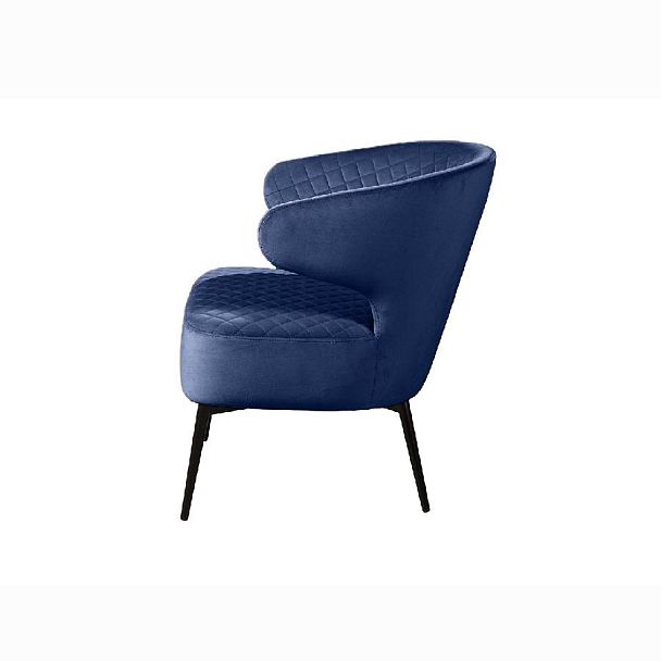 Кресло Richard ромб, бархат синий 29 - Вид 3