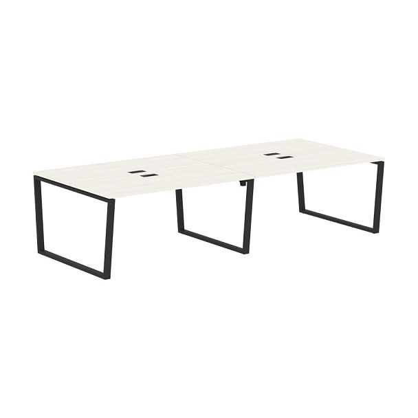 Стол 4-х местный EVWST 3113 Ясень Траун/Черный 3126х1346х750 EDIS - Вид 1