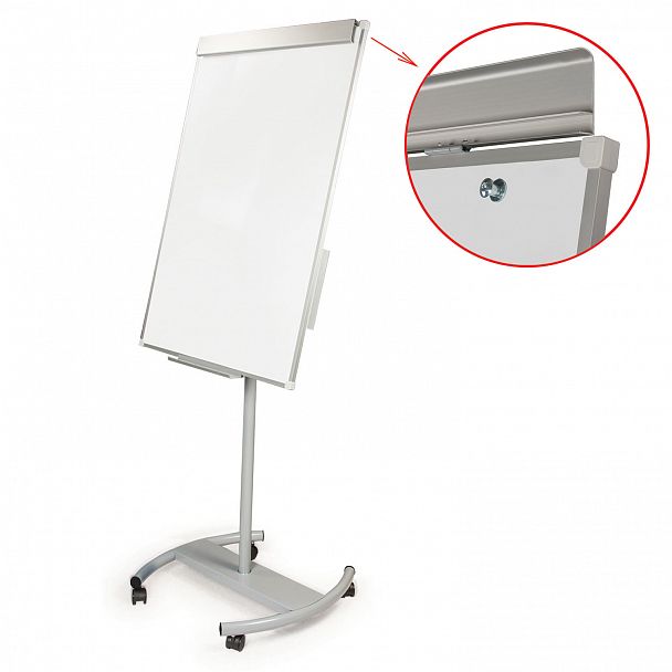 Доска-флипчарт магнитно-маркерная (70х100 см), передвижная, ГАРАНТИЯ 10 ЛЕТ, РОССИЯ, BRAUBERG Стандарт, 235527 - Вид 3