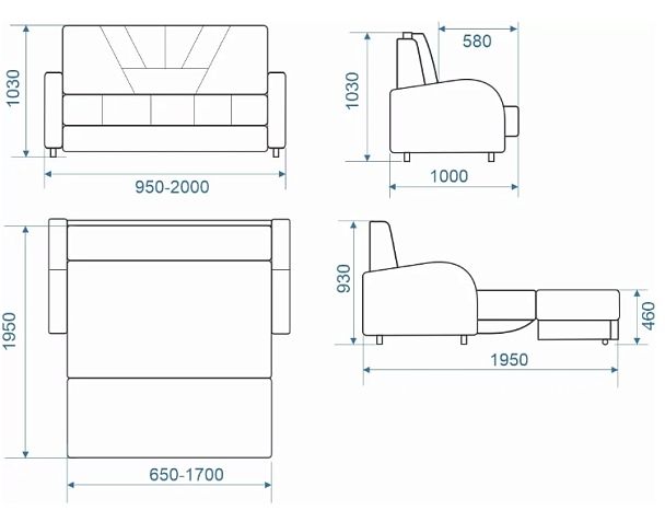 Диван "Парус-Люкс" 1500 - Вид 6