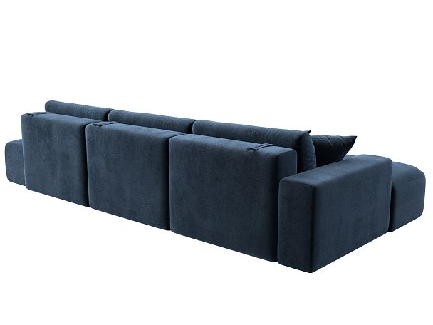 Диван угловой Лига-036 НПБ Модерн Лонг левый угол Велюр синий - Вид 6