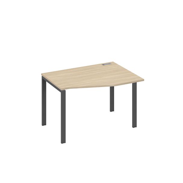 Стол эргономичный правый "Техно" на металлокаркасе UNO A4 А4 Б1 062 БП дуб скандинавский / металлокаркас антрацит - Вид 1