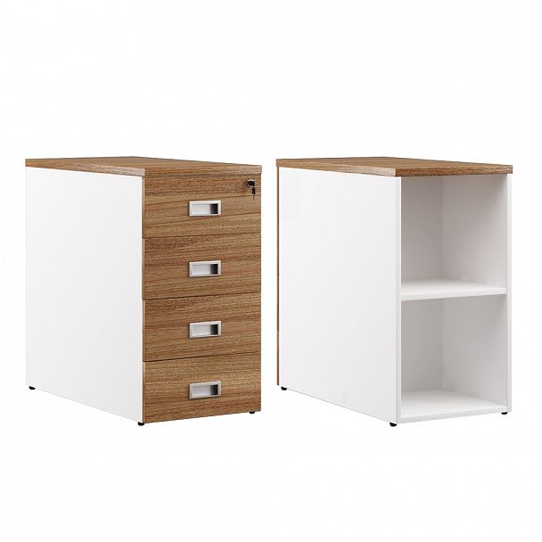 Тумба приставная 4 ящика Tess Wood 42x80x75 орех - Вид 1