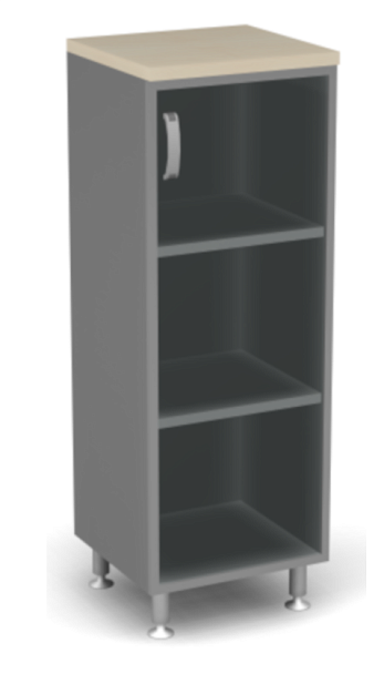 Стеллаж витрина L,R ДВП Берлин Береза Майнау/Серый ШС31-45 з/с ДВП - Вид 1