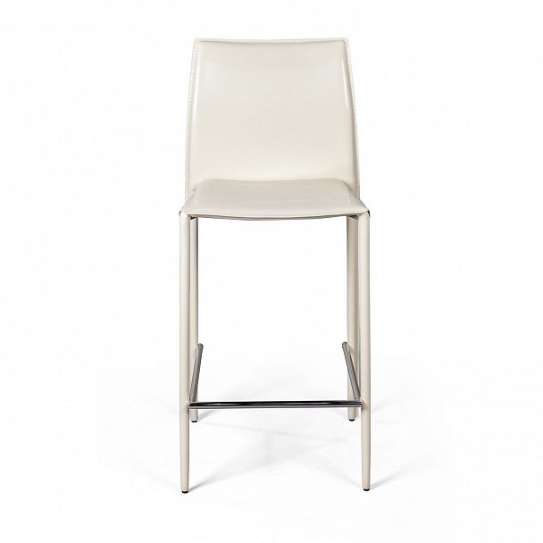 Стул полубарный Rolf, кожа бежевый - Вид 2