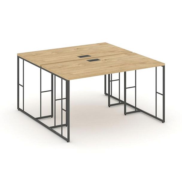 Rift Рабочая станция RF.DRS-011 Тиквуд Светлый/Металл Антрацит 980*1432*750 - Вид 1