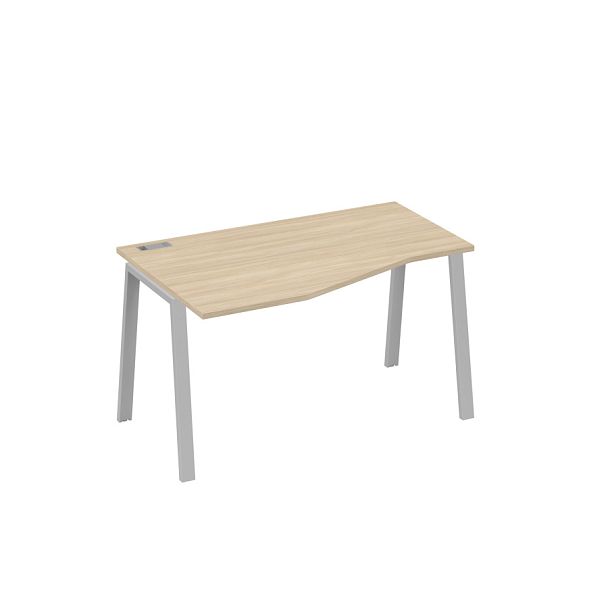 Стол эргономичный левый "Техно" на металлокаркасе TRE A4 А4 Б3 063 БП дуб скандинавский / металлокаркас серый - Вид 1