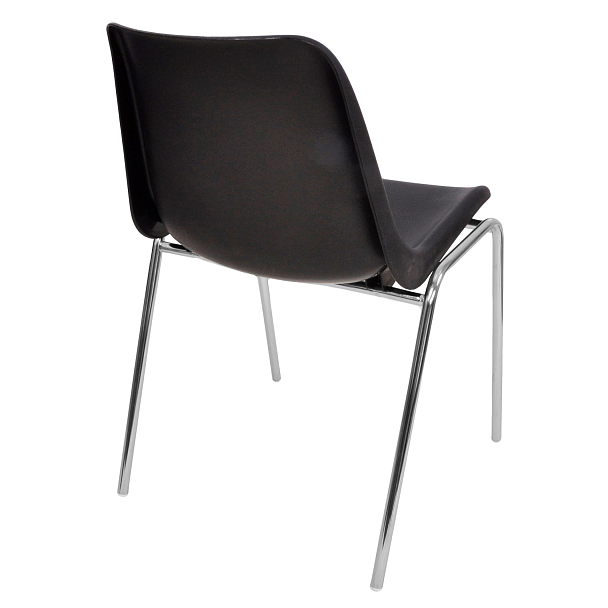 Стул Vicenza (4 ножки) Каркас хром, черный, РП+ИК, стопируемый - Вид 2
