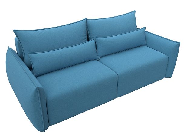 Диван прямой Лига-051 НПБ Рогожка голубой - Вид 6