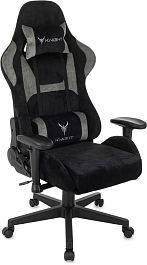 Кресло игровое Knight Flame черный/серый крестов. пластик - Фото предпросмотра