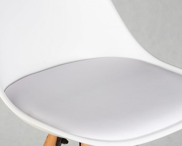 Стул полубарный DOBRIN RONNI (ножки светлый бук, белый (ZL-W-02)) - Вид 7