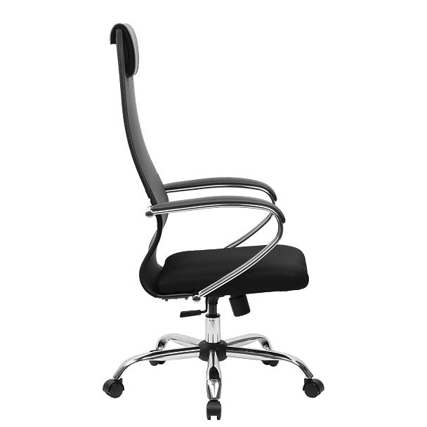 Кресло BRABIX PREMIUM "Ultimate EX-800" хром, плотная двойная сетка Х2, черное, 532911 - Вид 4