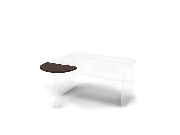 БЕРЛИН / BERLIN Приставной элемент для 1 стола (без опоры) 650х400х28 Венге - Вид 1