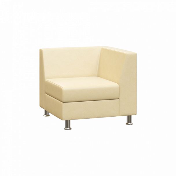Секция с подлокотником одноместная левый "PRIME" PR.SP-1(L) бежевый кз - Вид 1