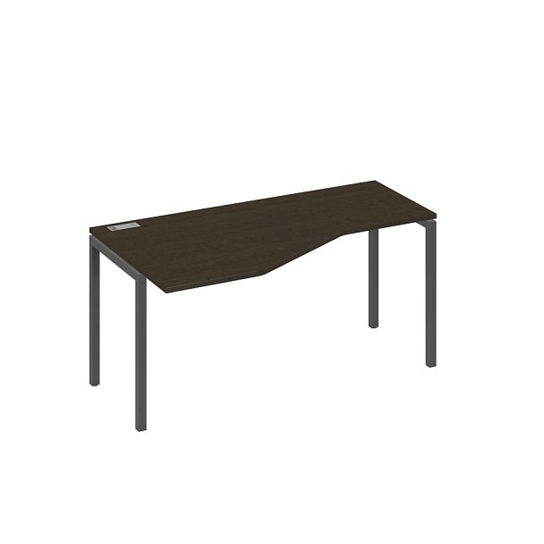 Стол эргономичный левый "Техно"на металлокаркасе DUE A4 А4 Б2 055 БП венге / металлокаркас антрацит - Вид 1