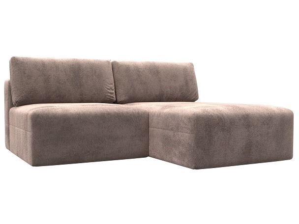 Диван угловой модульный Лига-060 НПБ угол универсальный Велюр бежевый - Вид 2