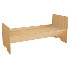 Кровать детская, ЛДСП, бук бавария, настил ДВП, 1400 - Фото предпросмотра