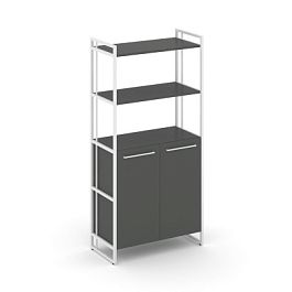 Rift Шкаф 4 ниши широкий RF.SS-44 Антрацит/Металл Белый 798*396*1648 - Фото предпросмотра