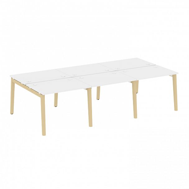 Рабочая станция "Onix wood" OW.D.RS-6.1.7 белый/дуб светлый - Вид 1