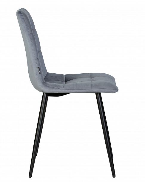 Стул обеденный DOBRIN CHILLY (Серо-голубой Holland 14, основание черное) - Вид 3