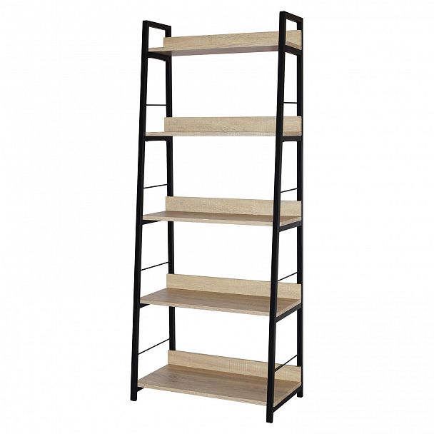 Стеллаж на металлокаркасе BRABIX "LOFT SH-003", 600х350х1500 мм, 5 полок, цвет дуб натуральный, 641236 - Вид 5