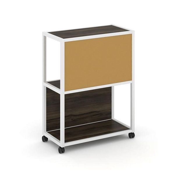 Shelf Mobile Стеллаж 3 уровня 1 секция VR.LT-STK-303.06 Дуб Мали/Металл Белый/W-31 600*400*1046 - Вид 1