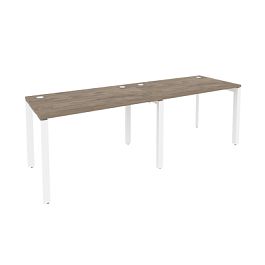 Onix Рабочая станция на П-образном м/к O.MP-RS-2.2.7 Тиквуд темный/Белый металл 2360*720*750 - Фото предпросмотра