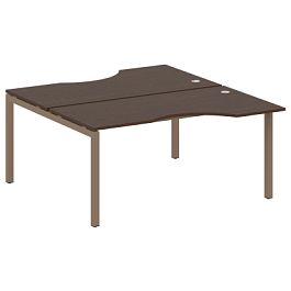 Metal System Quattro Р. ст. криволинейная на П-образном м/к 50БП.РАС-СА-2.1 Венге/Мокко металл 1600*1835*750 - Фото предпросмотра