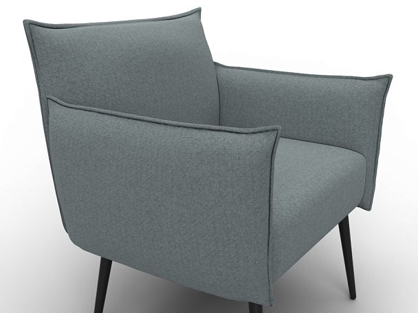 Кресло Лига-083 Рогожка серый - Вид 4