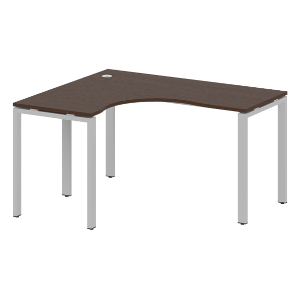 Metal System Стол криволинейный левый на П-образном м/к БП.СА-3 (L) Венге/Серый металл 1400*1200*750 - Вид 1