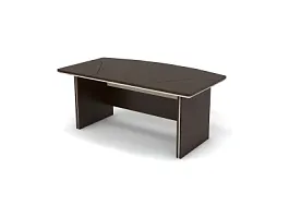 БЕРЛИН / BERLIN Стол руководителя прямой составной 2000х1000х760 Венге/Белый - Фото предпросмотра