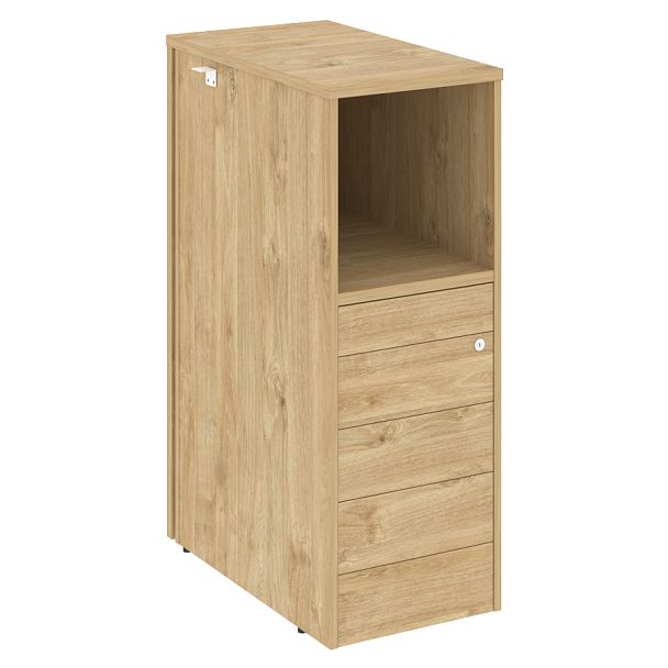 Тумба 5 ящиков TIP-ON проходная,  средняя "Onix" O.R-TV-5TIP тиквуд светлый - Вид 1