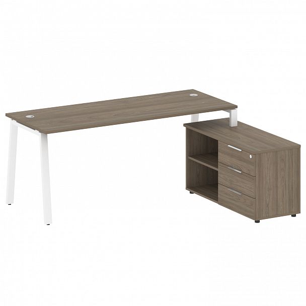 Рабочая станция "Metal System" БА.РС-СТС-2.5 вяз/белый - Вид 1