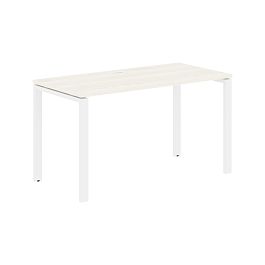 Стол прямой EUST 1367 Ясень Траун/Белый 1360х670х750 EDIS - Фото предпросмотра