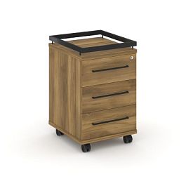 Rift Тумба мобильная усиленная + рамка RF.TM-003 Сандал Янтарный/Металл Черный 416*460*665 - Фото предпросмотра