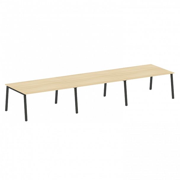 Стол для переговоров "Metal System" БА.ПРГ-3.4 акация/антрацит - Вид 1