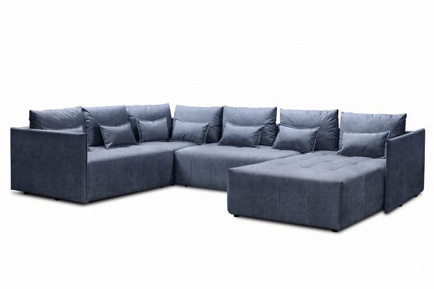 Мягкий угол «Чилетти» П-образный синий - Вид 2