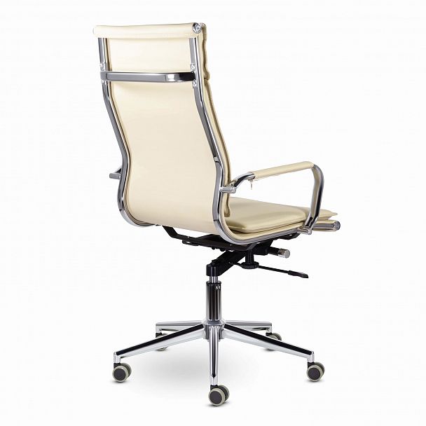Кресло офисное BRABIX PREMIUM "Kayman EX-532", экокожа, хром, бежевое, 532544 - Вид 4