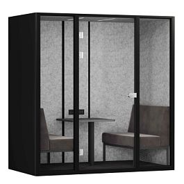 SoundCube RV QUATTRO з/с-глухая  SDC-2.2-WA Черный/Зимний Лес/Черный/Антрацит/Прозрачный/Серый 2200*1470*2278 - Фото предпросмотра