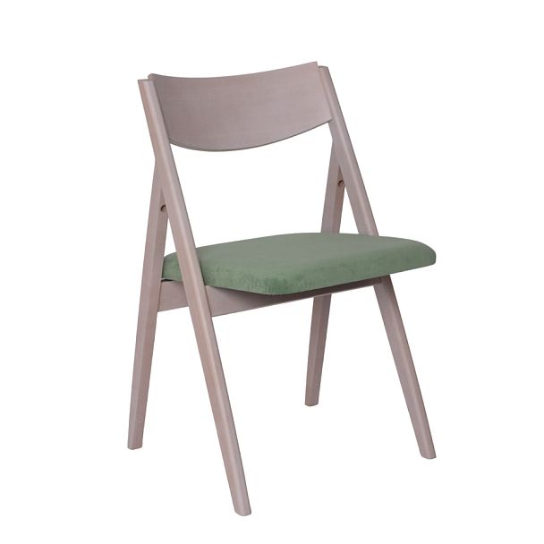 Стул Clack, велюр Teddy 338, бук под лак - Вид 1